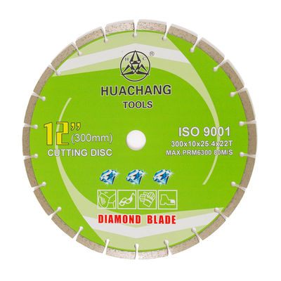 Máy ép lạnh chất lượng cao 12 inch '300 × 2.0 / 3.0 × 10 × 25.4 × 22Tmm Lưỡi kim cương được phân đoạn cho mục đích chung, đá