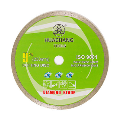 Máy ép nguội 9 inch 230 × 1.8 / 2.6 × 10 × 22.23mm Lưỡi kim cương vành liên tục cho gốm có tuổi thọ cao