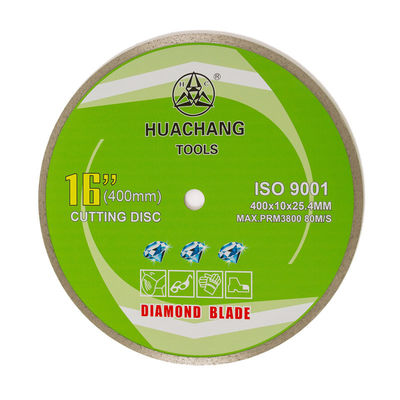 16inch '400 × 2.6 / 3.4 × 10 × 25.4mm Lưỡi dao kim cương vành liên tục ép lạnh cho gốm có tuổi thọ cao