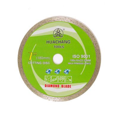 Máy ép nguội 7inch 180 × 1.6 / 2.2 × 10 × 22,23mm Lưỡi kim cương vành liên tục cho gốm, đá cẩm thạch với tuổi thọ cắt dài