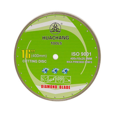 Lưỡi dao Turbo kim cương liên tục 16 inch 400x10 × 25,4mm cắt khô chất lượng cao cho đá granit 16 inch 400mmx25,4mm