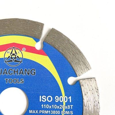 Máy ép nóng 110 × 1.2 / 1.8 × 10 × 20 × 8T Lưỡi cưa kim cương được phân đoạn cho gốm, ngói, đá granit, đá cẩm thạch, bê tông và gạch
