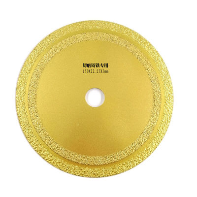 Lưỡi cưa kim cương hàn chân không 150 × 1,6 / 2,4 × 8 × 22,23mm để cắt gang đúc bằng đá cẩm thạch Kim loại thép không gỉ khi cháy khẩn cấp