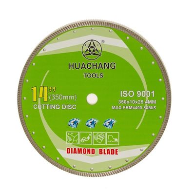 14inch '350×2.2/3.2×10×25.4mm Máy ép lạnh lưỡi dao kim cương Turbo cho mục đích chung, gốm sứ, đá cẩm thạch và bê tông