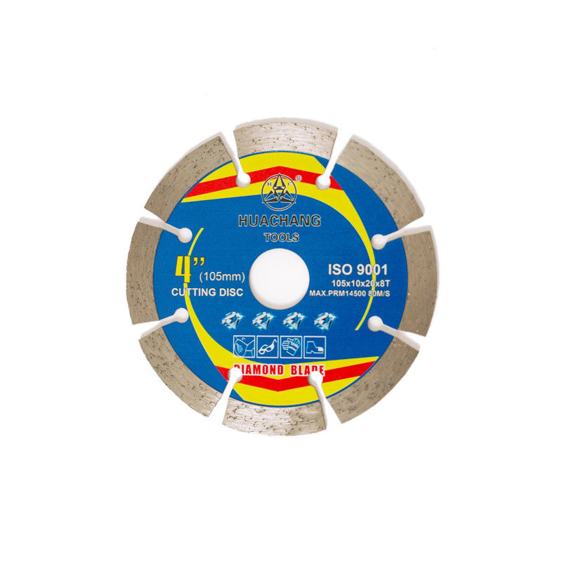 Máy ép nóng lưỡi kim cương bê tông 4,5 inch 105 × 1,2 / 1,8 × 10 × 20 × 8T chất lượng cao cho mục đích chung, đá và bê tông