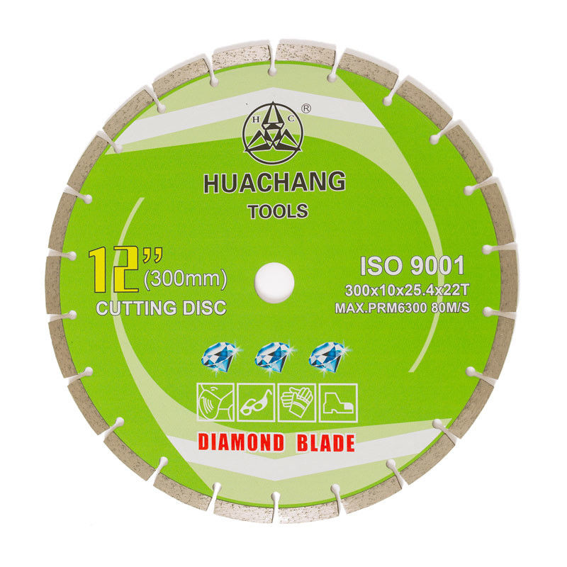 Máy ép lạnh chất lượng cao 12 inch '300 × 2.0 / 3.0 × 10 × 25.4 × 22Tmm Lưỡi kim cương được phân đoạn cho mục đích chung, đá