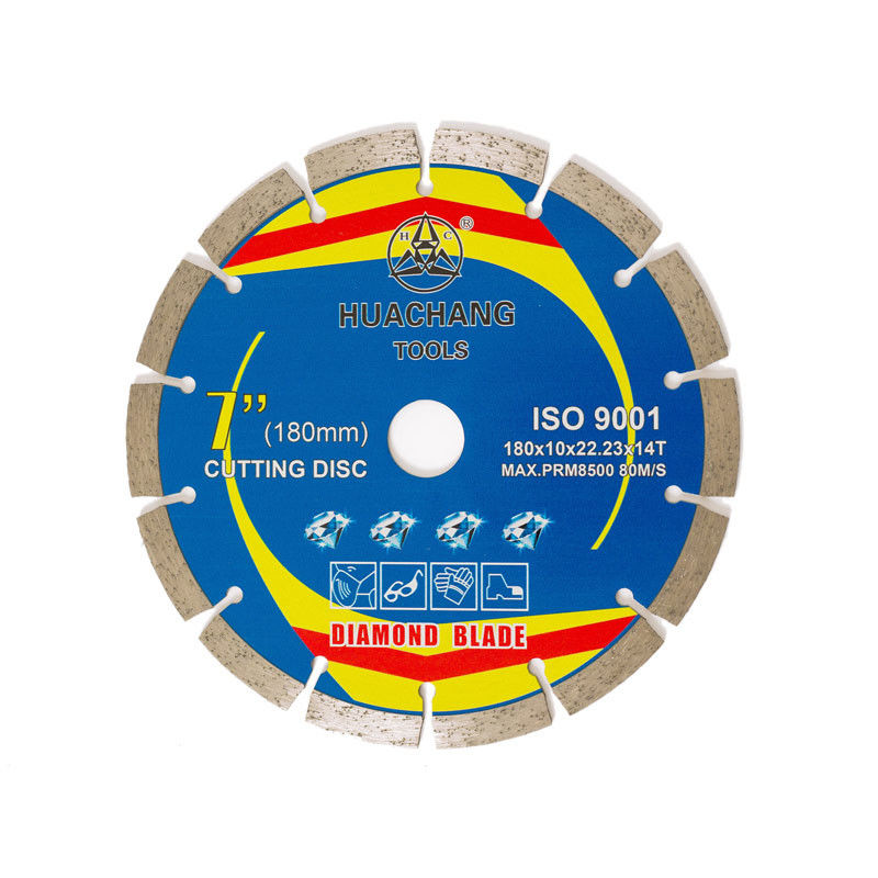 Bánh xe cắt bê tông 180 × 1,6 / 2,2 × 10 × 22,23 × 14T cho máy mài Lưỡi cắt gạch kim cương 180mm