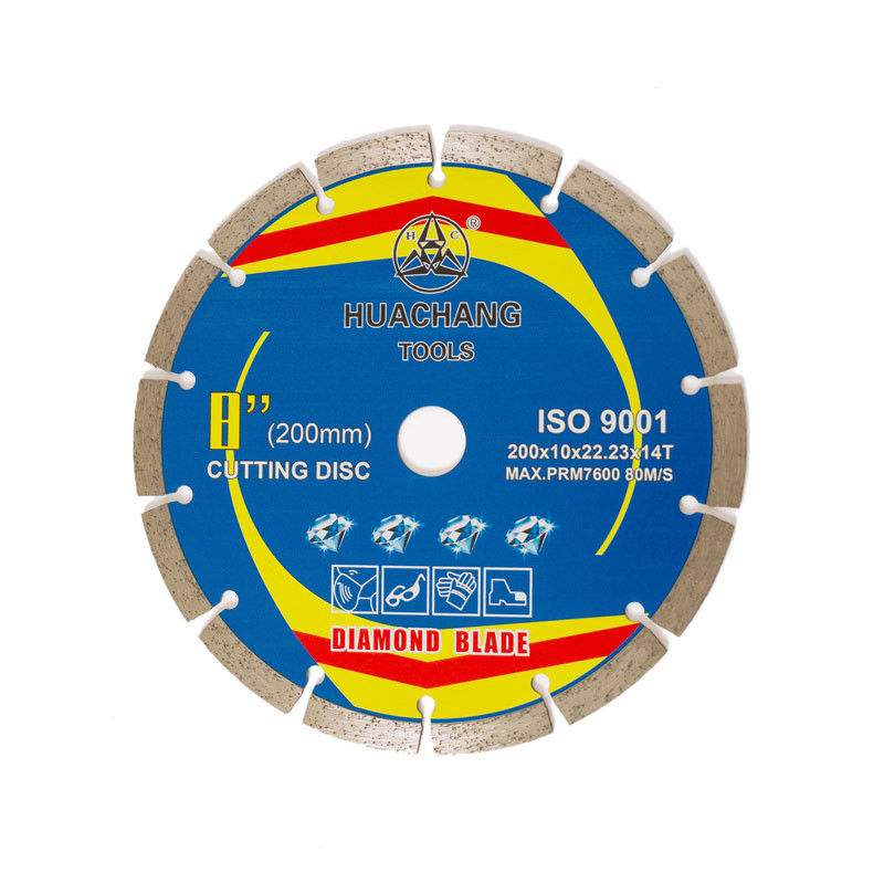 Máy ép nóng 200 × 1.6 / 2.2 × 10 × 22.23 × 14T Lưỡi cưa kim cương Phân đoạn kim cương &amp; Thân thép 65Mn cho gốm, ngói, đá granit, đá cẩm thạch