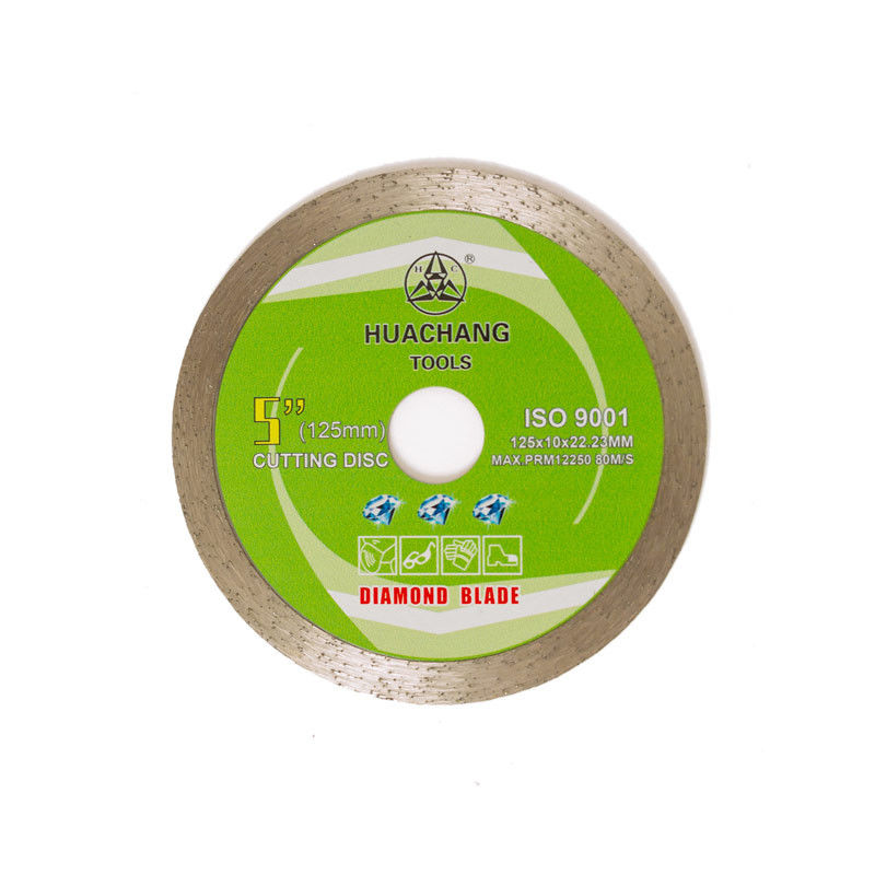 Lưỡi dao kim cương vành liên tục 5 inch 125 × 1.2 / 1.8 × 10 × 22,23mm chất lượng cao cho mục đích chung, gốm, đá cẩm thạch và bê tông