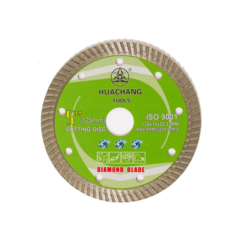 Lưỡi kim cương siêu mỏng 5 inch 125mm × 22,23mm Turbo để cắt cho mục đích chung
