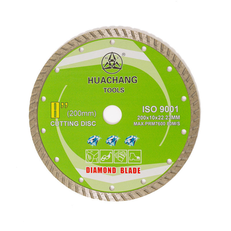 Turbo Diamond Blade Cold Press 8inch 200 × 10 × 22,23mm Chất lượng cao cho mục đích chung, gốm sứ, đá cẩm thạch
