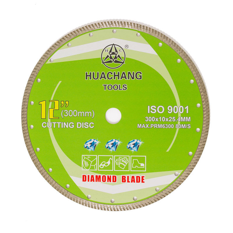 Máy ép nguội 12 inch 300 × 2.0 / 3.0 × 10 × 25.4mm Lưỡi dao kim cương Turbo cho mục đích chung, gốm sứ, đá cẩm thạch và bê tông