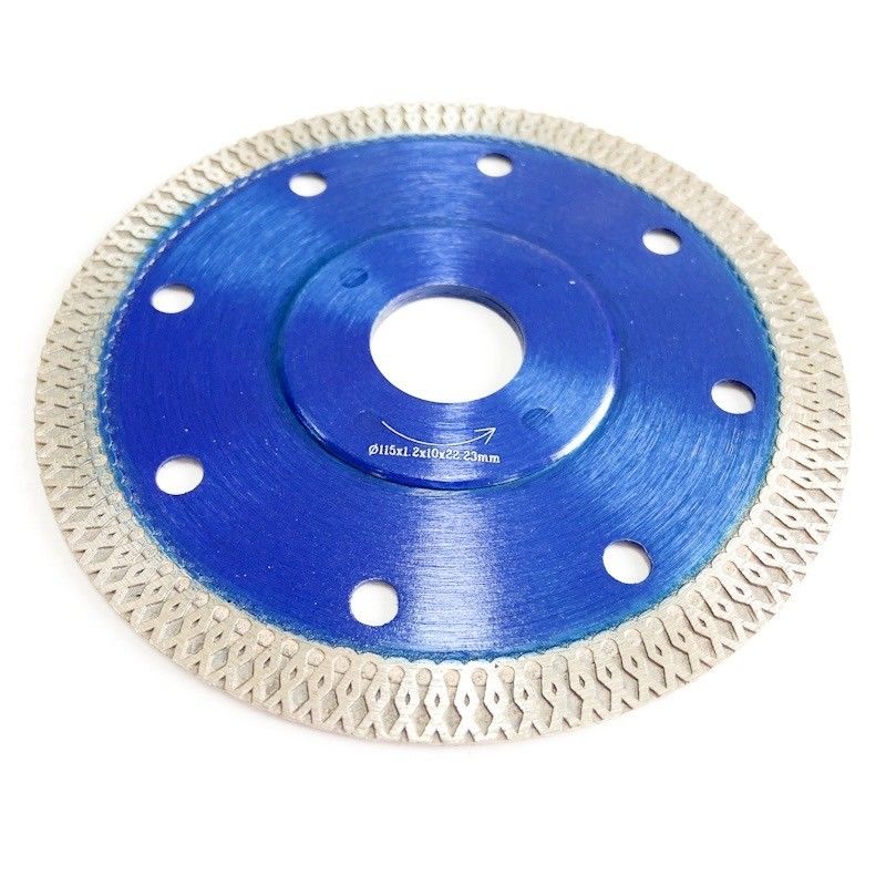 Máy ép nóng HUACHANG 5inch 125x0.8/1.2x10x22.23mm Lưỡi cưa kim cương hình tròn màu xanh cho mục đích chung, gốm sứ, gạch