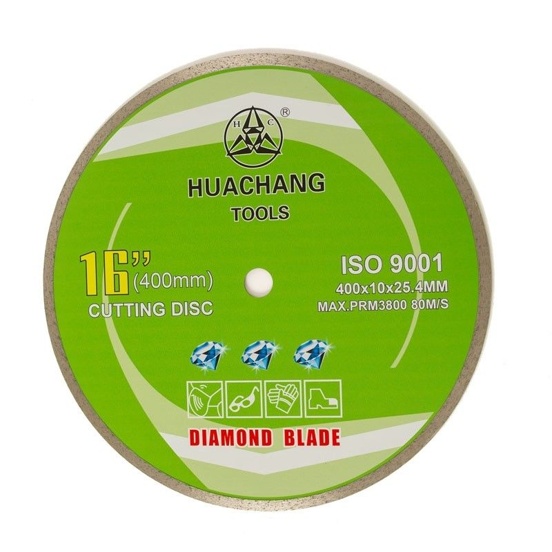 Máy ép nguội 16 inch '400 × 2.6 / 3.4 × 10 × 25.4mm Lưỡi kim cương vành liên tục cho mục đích chung, gốm